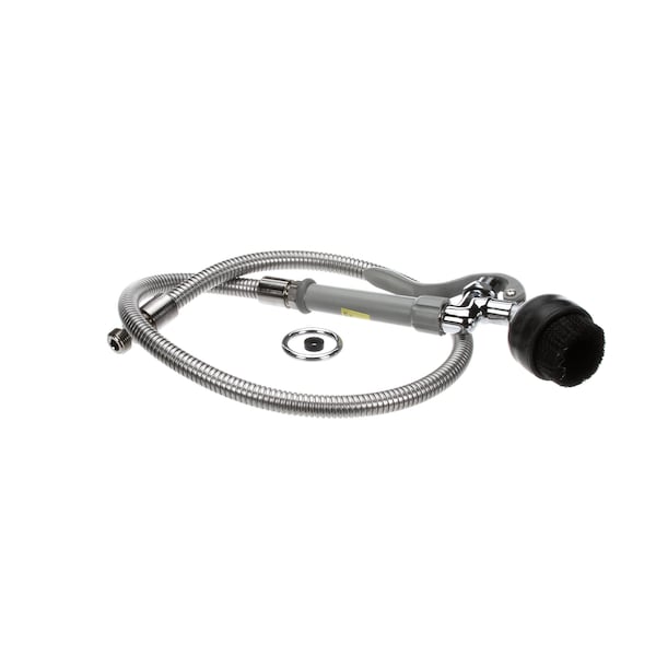 T&S Brass Spray Valve With Brush And 44 Flexible Stainless B-0106 - main